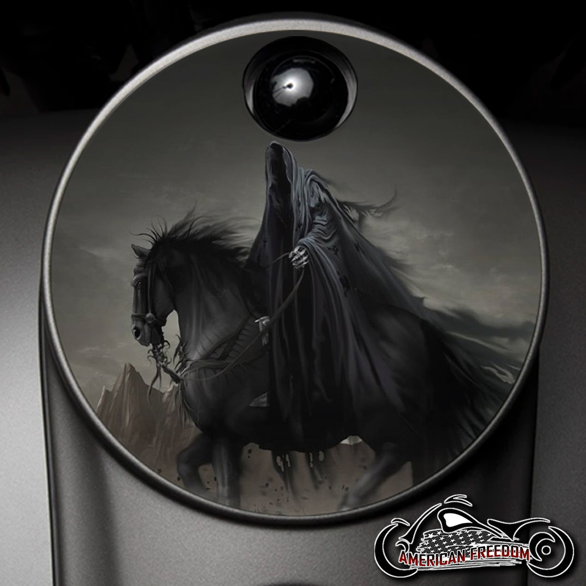 Custom Fuel Door - Reaper On Horse